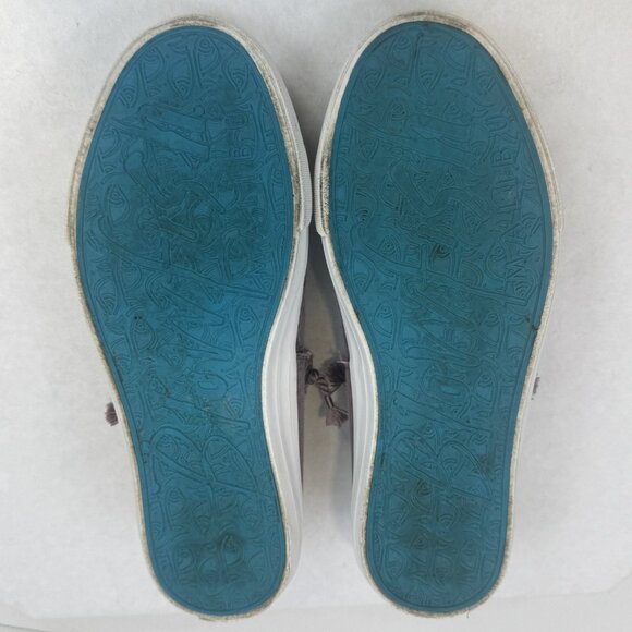 Blowfish Malibu Womens 8/8.5 Martina Faded Burgundy Distressed Canvas Sneakers - Picture 6 of 11